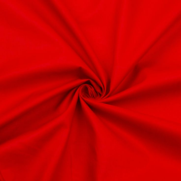 red dyed poplin