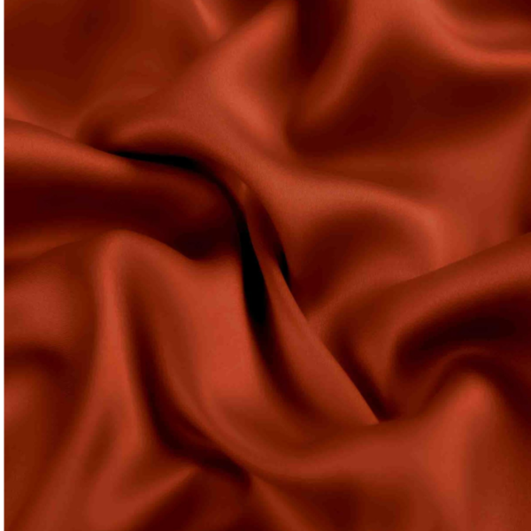 Rust cotton satin