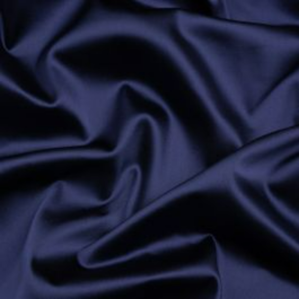 navy cotton satin