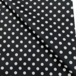 Classic Black & White Polka Dot Cotton Print