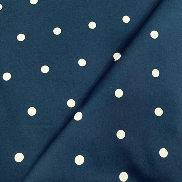 Classic Navy Polka Dot Cotton Print