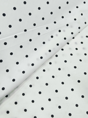 Classic Black Polka Dot Cotton Print