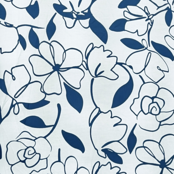 blue floral fabric