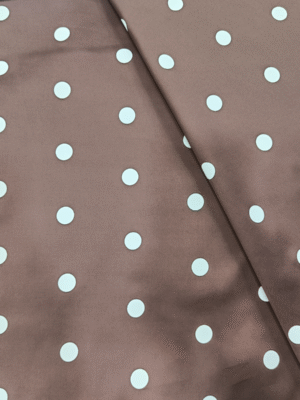 Classic Brown Polka Dot Cotton Print