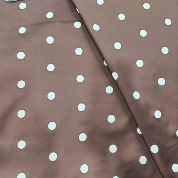 Classic Brown Polka Dot Cotton Print