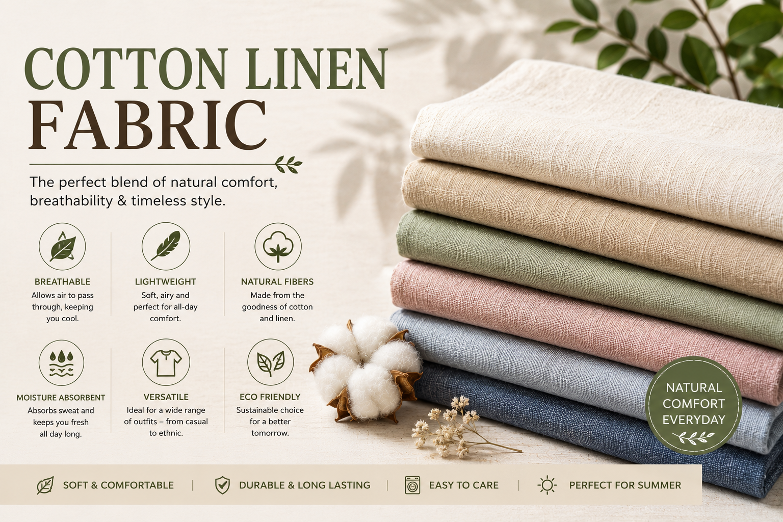 Why Choose Cotton Linen as the Best Fabric for Summer