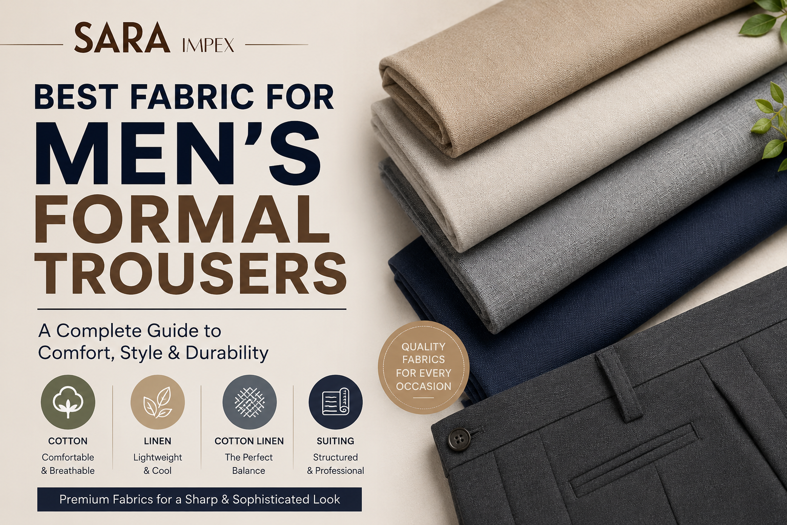 Best Fabric for Men's Formal Trousers